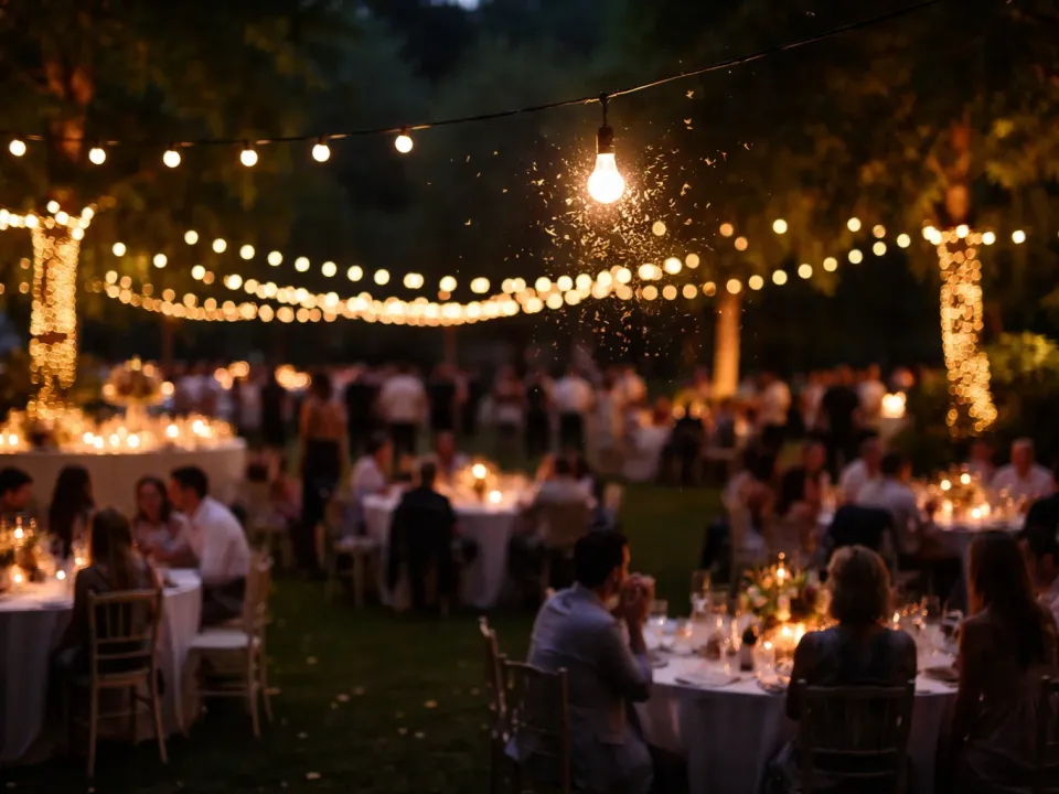 Insects Around Light Sources at Weddings