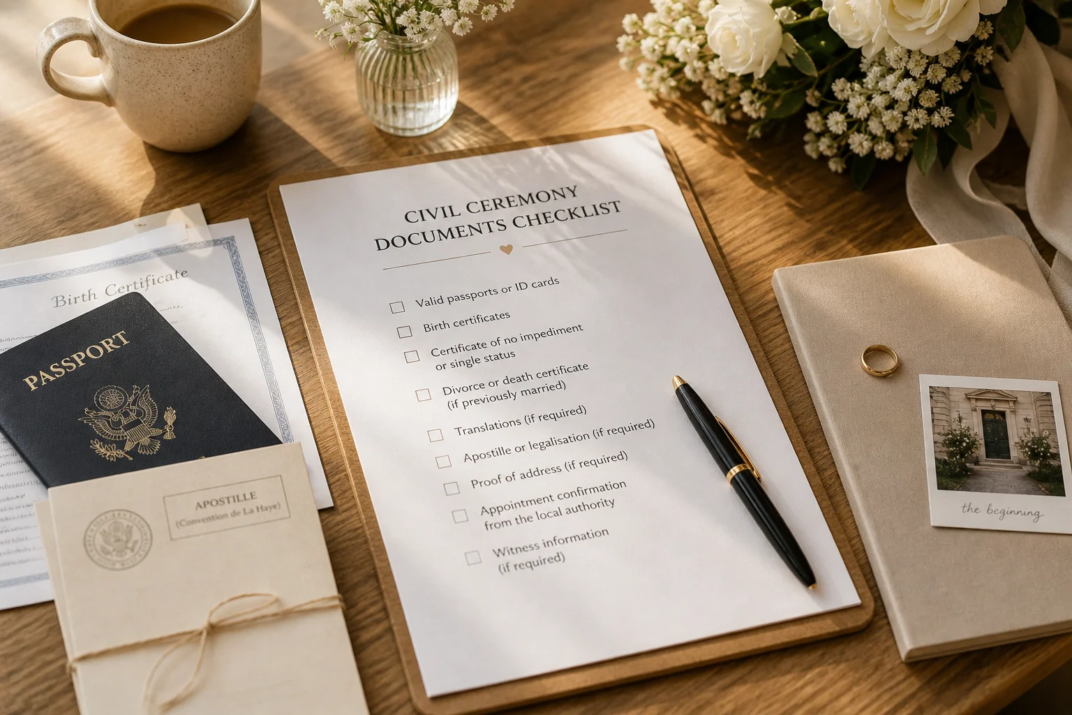 Civil Ceremony Documents Checklist: What Couples Usually Need Before the Wedding Can Happen